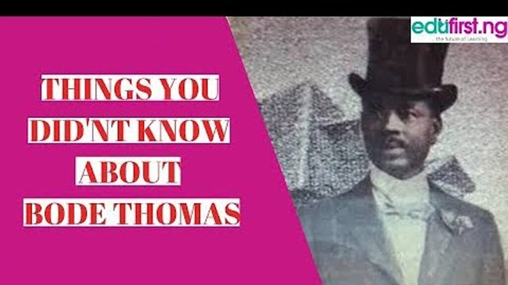 Bode Thomas Life History: Nigerian Lawyer, Nationalist, and Politician Bode Thomas Life History: Nigerian Lawyer, Nationalist, and Politician
